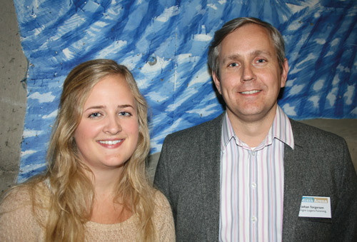 Bj&oslash;rg Bakke og Johan Torgersen vil jobbe for &aring; sikre gode forhold for fremtidens turnusleger. Foto Lise B. Johannessen