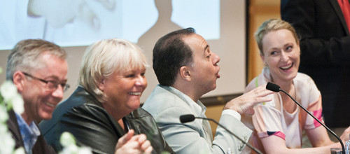 God stemning under debatten. Fra v. Steinar Krokstad, Anne Hafstad, Fedon Lindberg og Hege Gjessing. Foto Thomas Barstad&hellip;