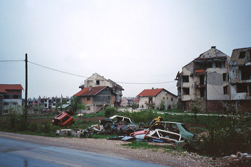 Outside Sarajevo airport. Photo: Private