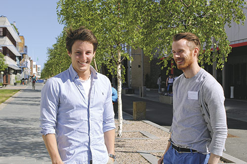 Eivind Aabel (t.v.) og Kristian Hamandsen, begge medisinstudenter i Budapest, deltok p&aring; landsstyrem&oslash;tet i Alta. Kristian&hellip;