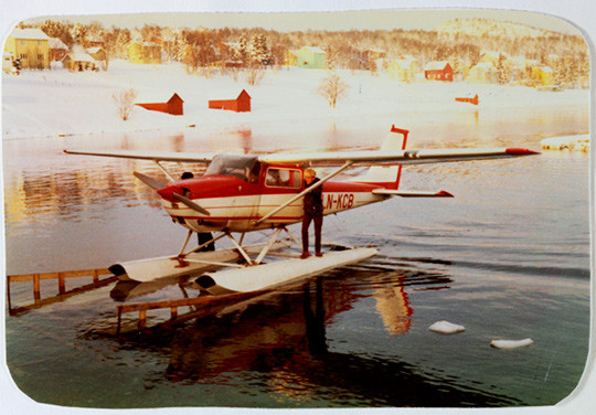 P&aring; slippen. Foto: Privat