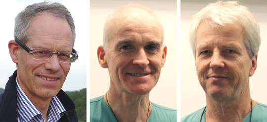 Fra venstre: J&oslash;rund Lang&oslash;rgen. Foto: Privat. Jan Hovdenes og Jan Frederik Bugge. Foto: Leif-&Aring;ge &Oslash;ksenv&aring;g, Thoraxkirurgisk&hellip;