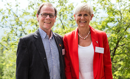Bj&oslash;rn Martin Aasen og Anne Mathilde Hanstad stortrives i dirigentrollen. Foto Thomas Barstad Eckhoff
