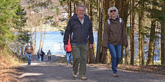 &Oslash;yvind Andreas og Anne Christin Finne i fint driv opp den tyngste bakken. Foto Johanne Tunaal-Larsen