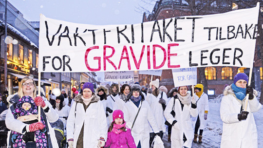 I TOG FOR VAKTFRITAK: Gravide legers rettigheter ikke tas nok p&aring; alvor i norske sykehus. Foto: Rune Stoltz Bertinussen&hellip;