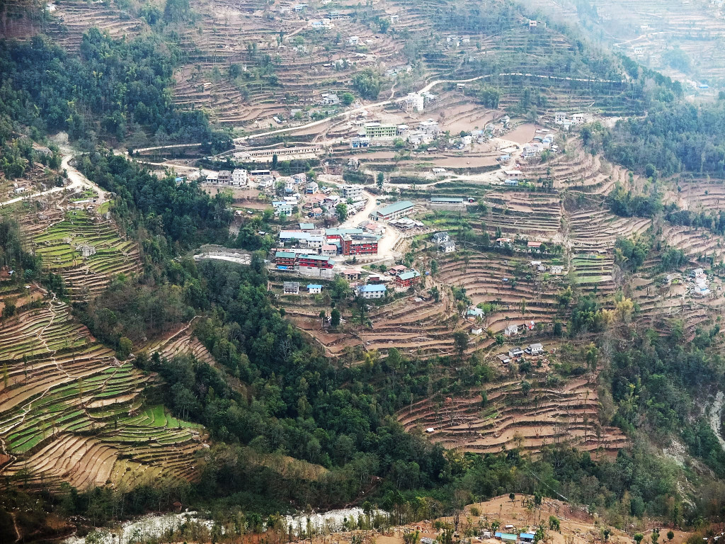 Figure 1 Okhaldhunga Community Hospital is situated on the side of the valley with terrace cultivation all around&hellip;