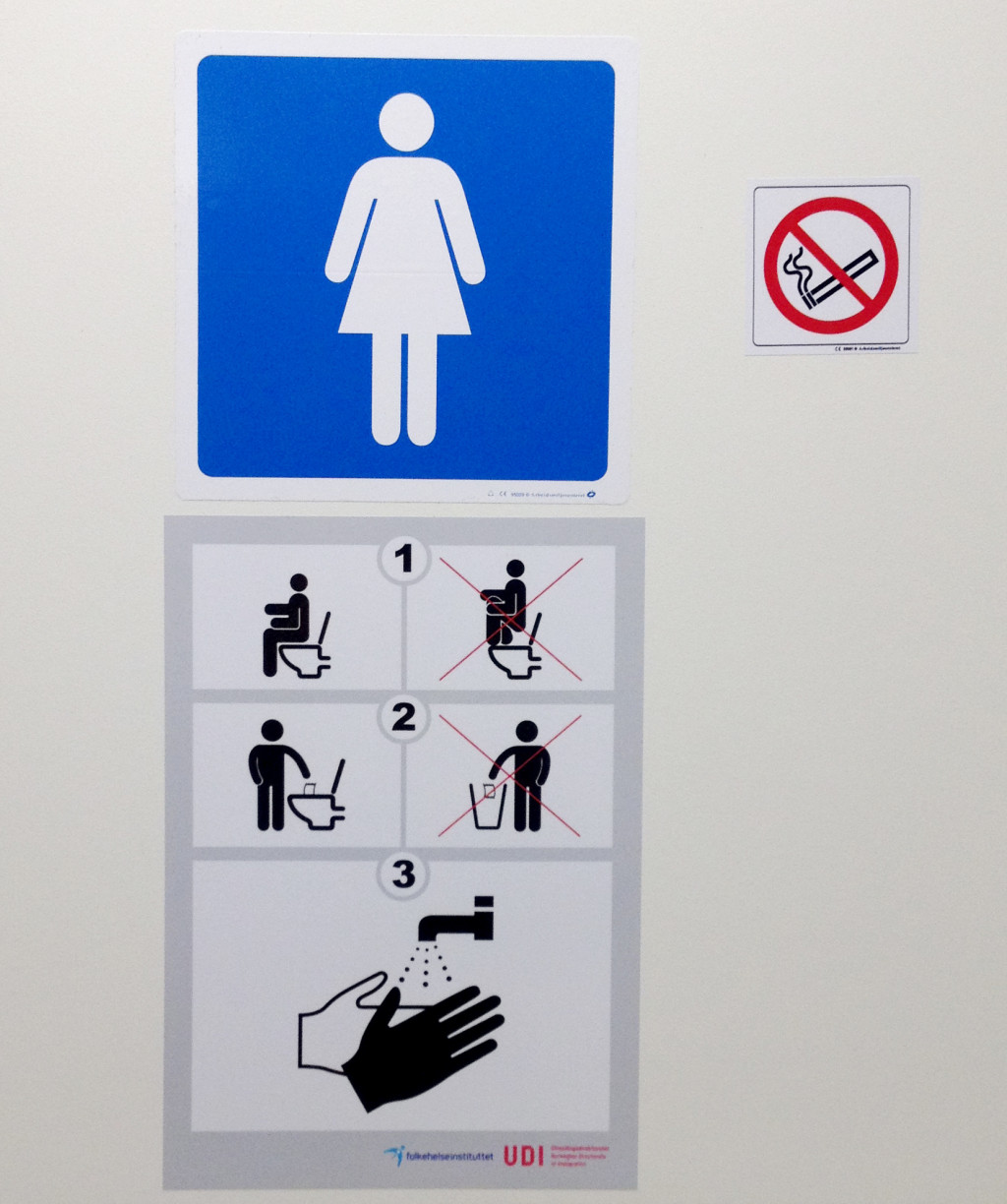 Figure 1 Information on toilet hygiene at the asylum reception centre in S&oslash;r-Varanger municipality
