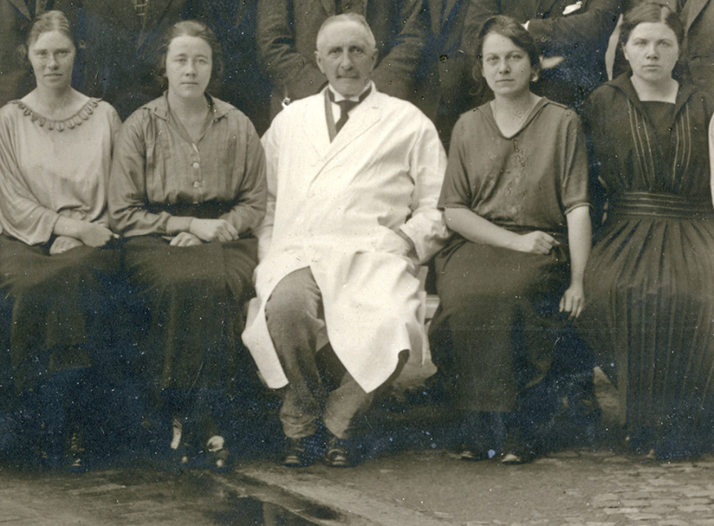 Figure 2 Student cohort photo taken outside Rikshospitalet's Department of Gynaecology in the spring semester of 1923&hellip;