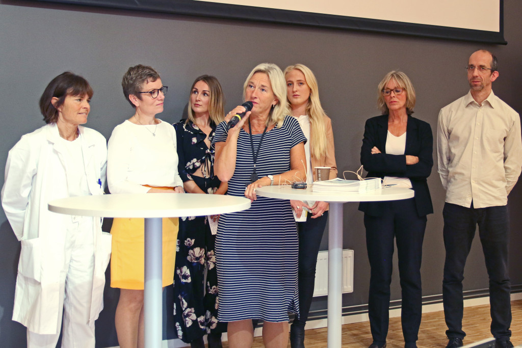PANELDEBATT: Fra v. Overlege Cecilie Piene Schr&oslash;der (Lovisenberg), president Marit Hermansen, Marlene L&oslash;w (Nmf), direkt&oslash;r&hellip;