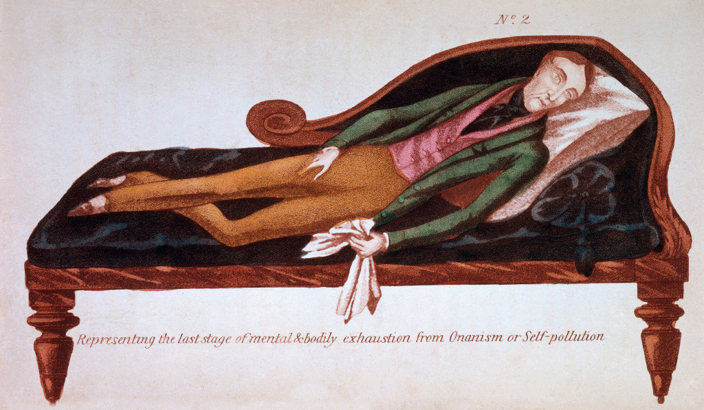 Figur 3 Onanist i svekkelsens siste fase, fra R.J. Brodies The Secret Companion fra 1845 (21). Wellcome Collection CC BY.