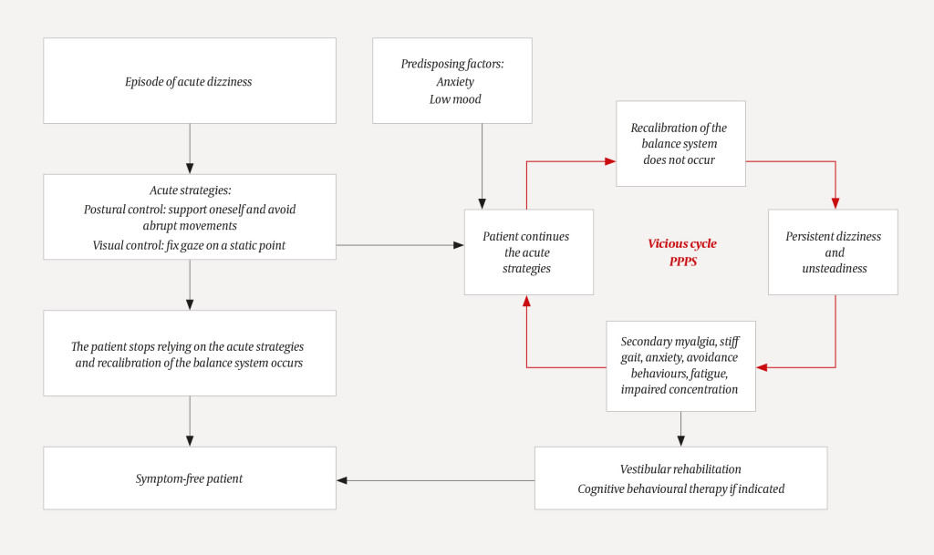Figure 1 Putative mechanisms underlying normal and maladaptive physiological responses to acute dizziness, adapted from&hellip;