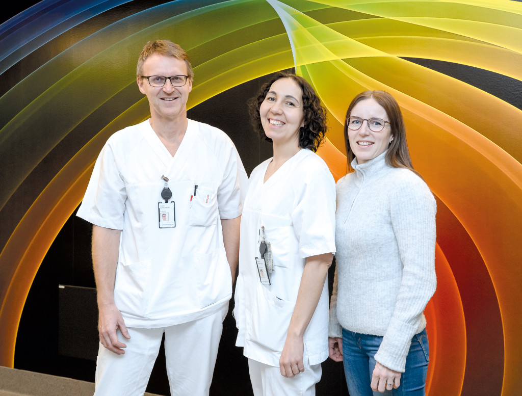 Fra venstre: Claus Klingenberg (barnelege), Dagny Hemmingsen (&oslash;re-nese-hals-lege), Camilla Mikalsen (audiograf). Foto: Per&hellip;