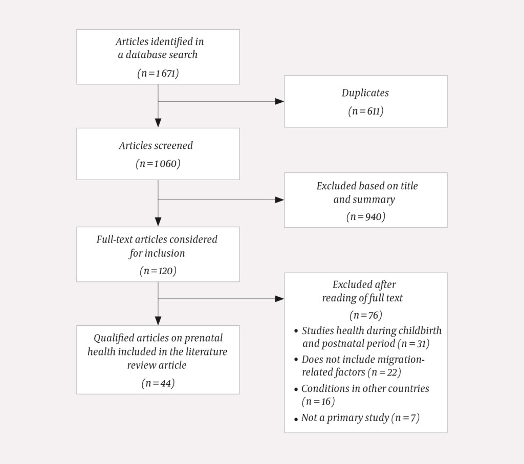 Figure 1 Flow chart of literature search.