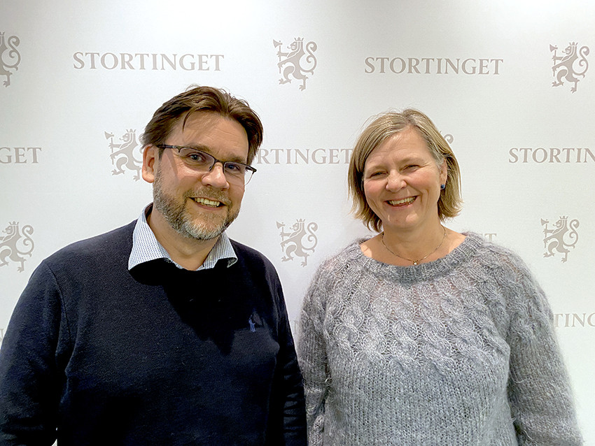 P&Aring; H&Oslash;RING: President Anne-Karin Rime og visepresident Nils Kristian Klev. Foto: Gisle Bruknapp.