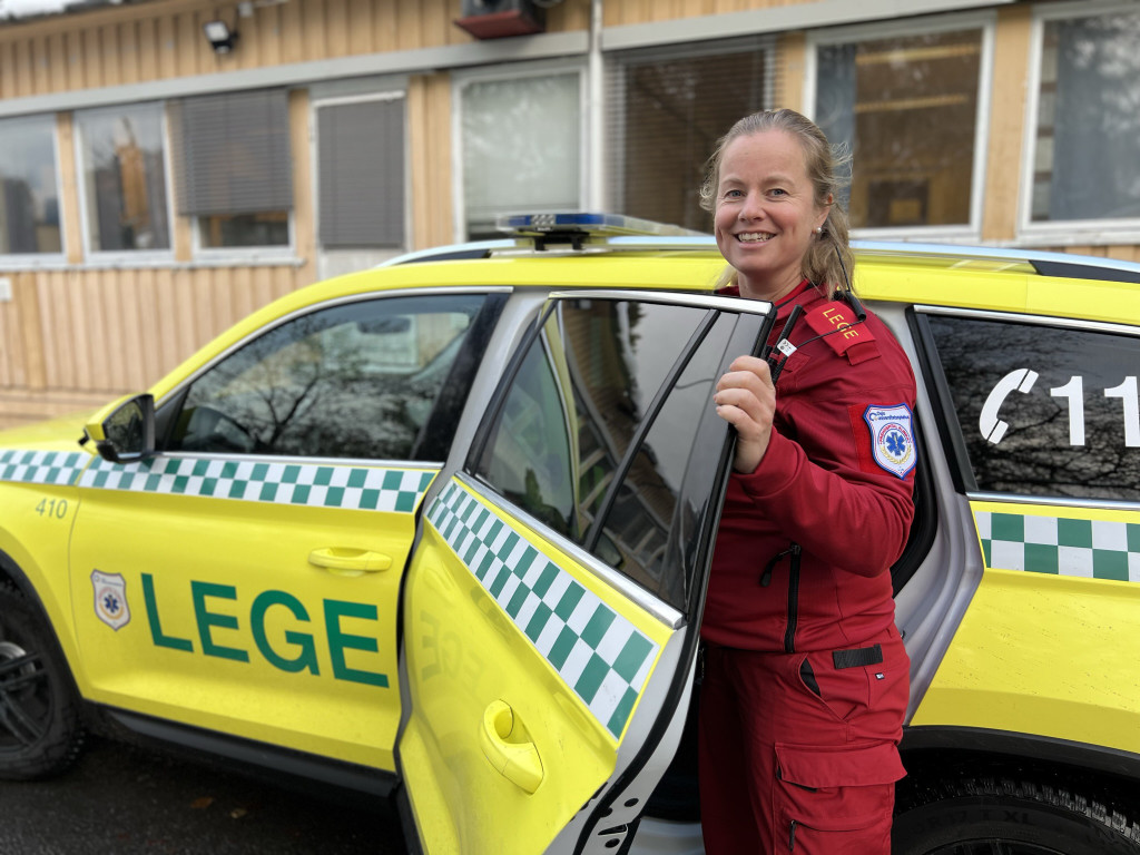 Margrethe von Tangen er anestesilege ved legeambulansen 119 i Oslo. Foto: Caroline Ulvin Johansson