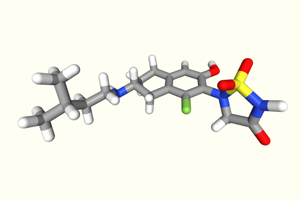 ABBV-CLS-484, forkortet til AC484. 3D-illustrasjon: PubChem