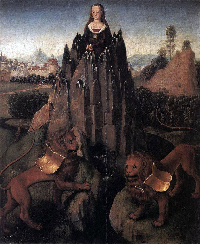 Allegori med en jomfru (1480). Maleri av Hans Memling (1430&ndash;93).
