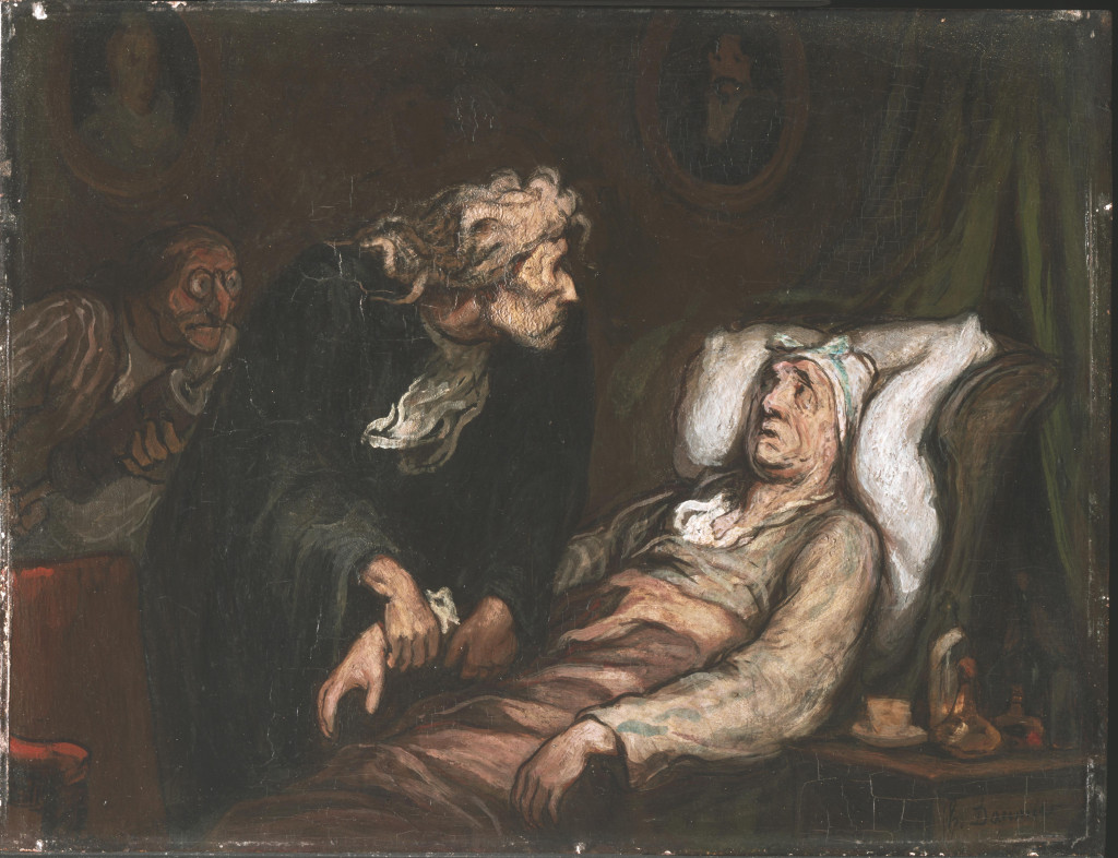 The Imaginary Illness (1860&ndash;62), Honor&eacute; Daumier (1808&ndash;79). In public ownership.