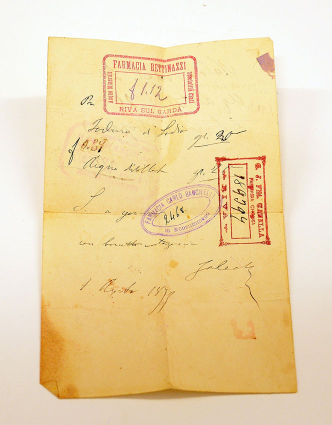 Figure 5 Italian prescription for sodium iodide. We interpret the handwritten date as 1&nbsp;August 1897 (1, image 8).