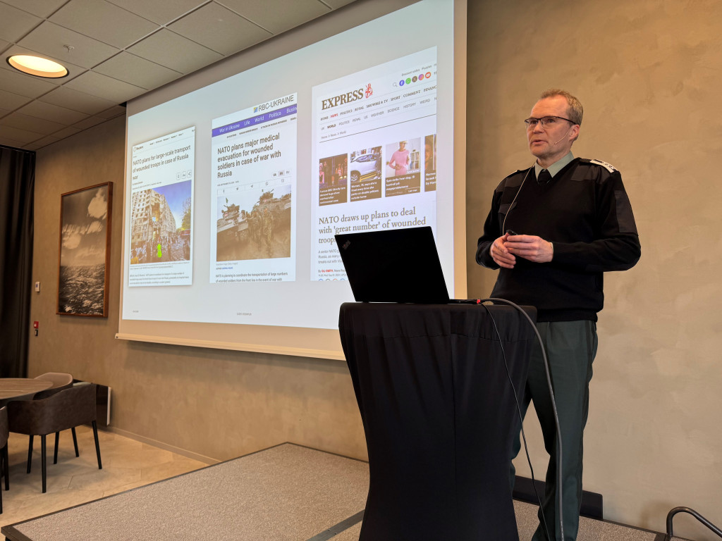 SEKTORSAMARBEID: &ndash; Det er behov for helhetlig samarbeid p&aring; tvers av sektorer, sa Geir Bjerkan. Alle foto: Legeforeningen