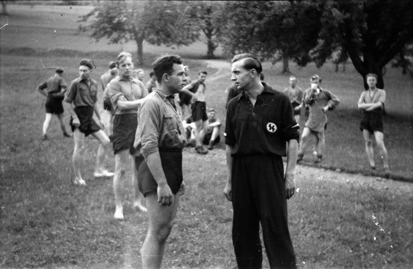 SS-skoleringsleiren St. Andreas i Sennheim (Cernay), Frankrike. Ukjent dato. Foto: Hans Trygve Tveten (1918&ndash;99) / ARKIVET&hellip;